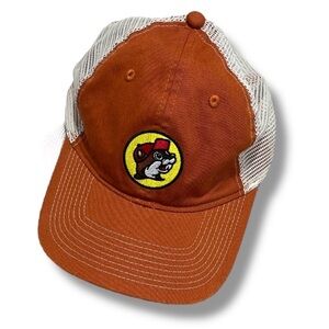 Buc-ee's Beaver Mesh Trucker Hat Orange Snap Back Adjustable Bucees Cap